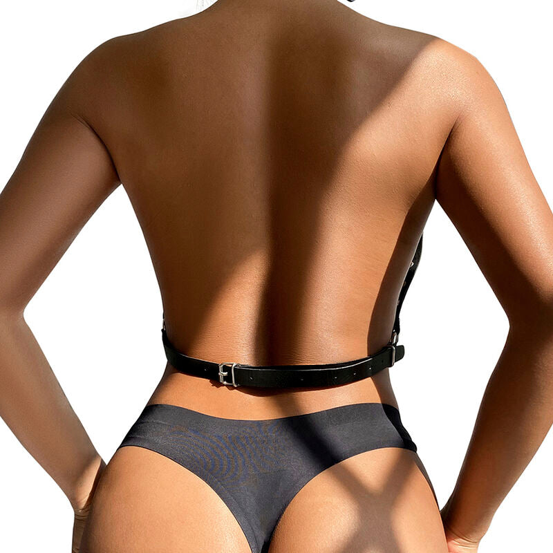 SUBBLIME - CHEST HARNESS WITH BIG RING CHAINS ONE SIZE SUBBLIME FETISH