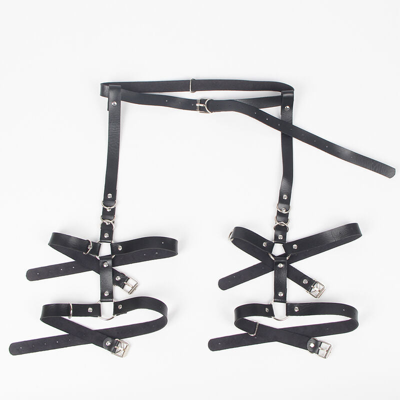 SUBBLIME - GARTER HARNESS WITH RINGS ONE SIZE SUBBLIME FETISH