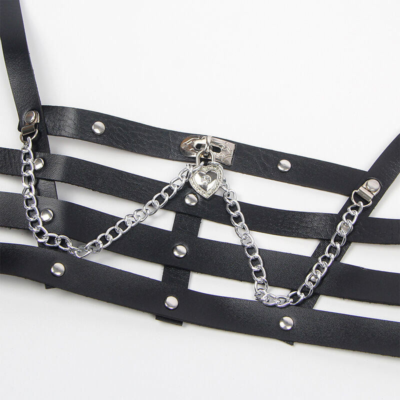 SUBBLIME - CORSET HARNESS WITH CHAINDETAIL ONE SIZE SUBBLIME FETISH