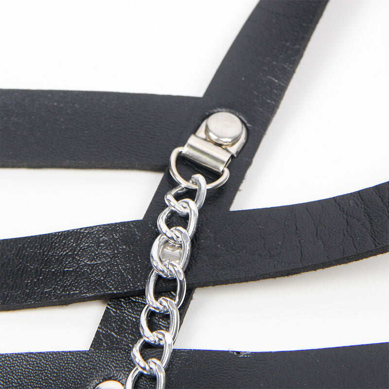 SUBBLIME - CORSET HARNESS WITH CHAINDETAIL ONE SIZE SUBBLIME FETISH