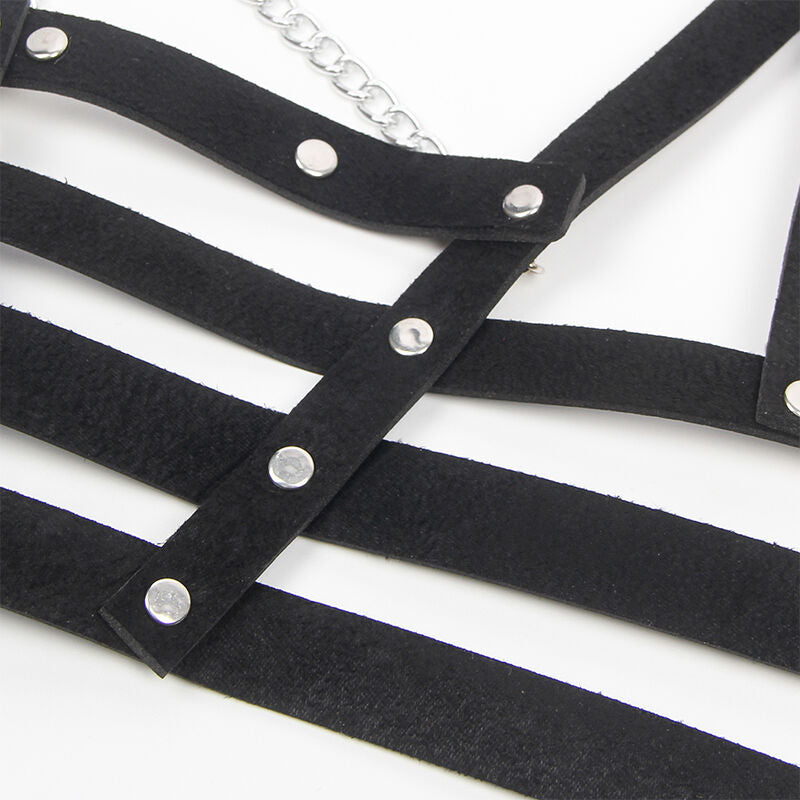 SUBBLIME - CORSET HARNESS WITH CHAINDETAIL ONE SIZE SUBBLIME FETISH