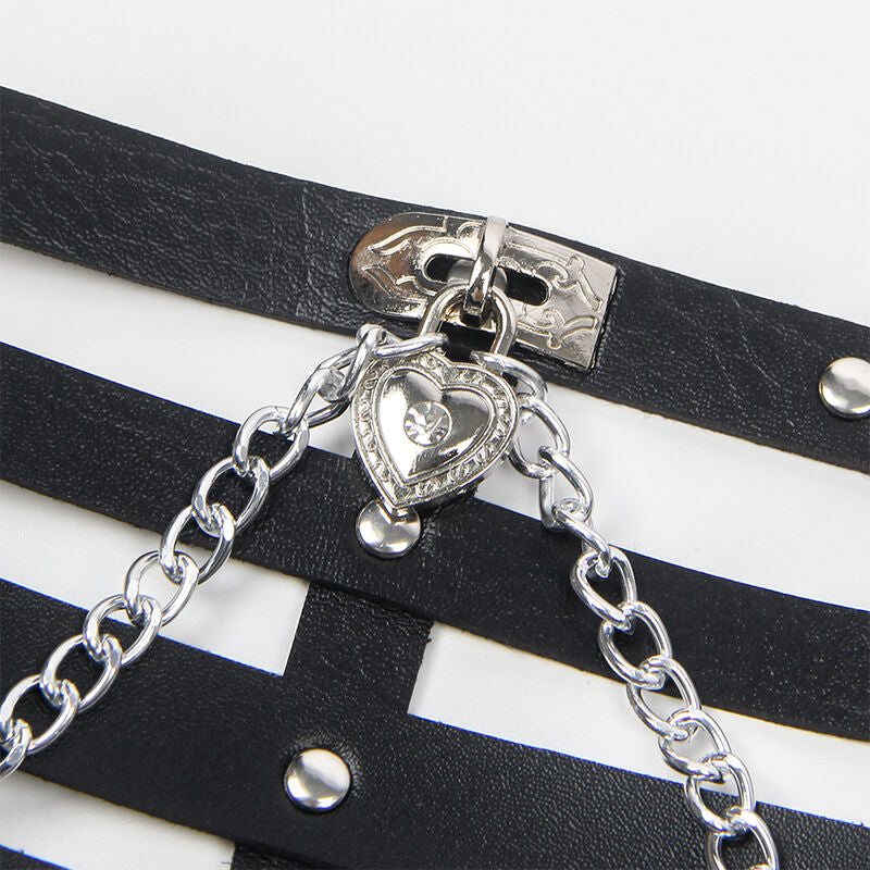 SUBBLIME - CORSET HARNESS WITH CHAINDETAIL ONE SIZE SUBBLIME FETISH