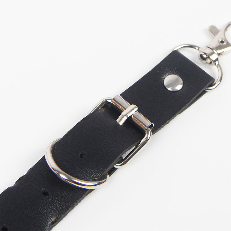 SUBBLIME - BELT AND GARTER HARNESS WITH RINGS AND CHAINDETAIL ONE SIZE SUBBLIME FETISH