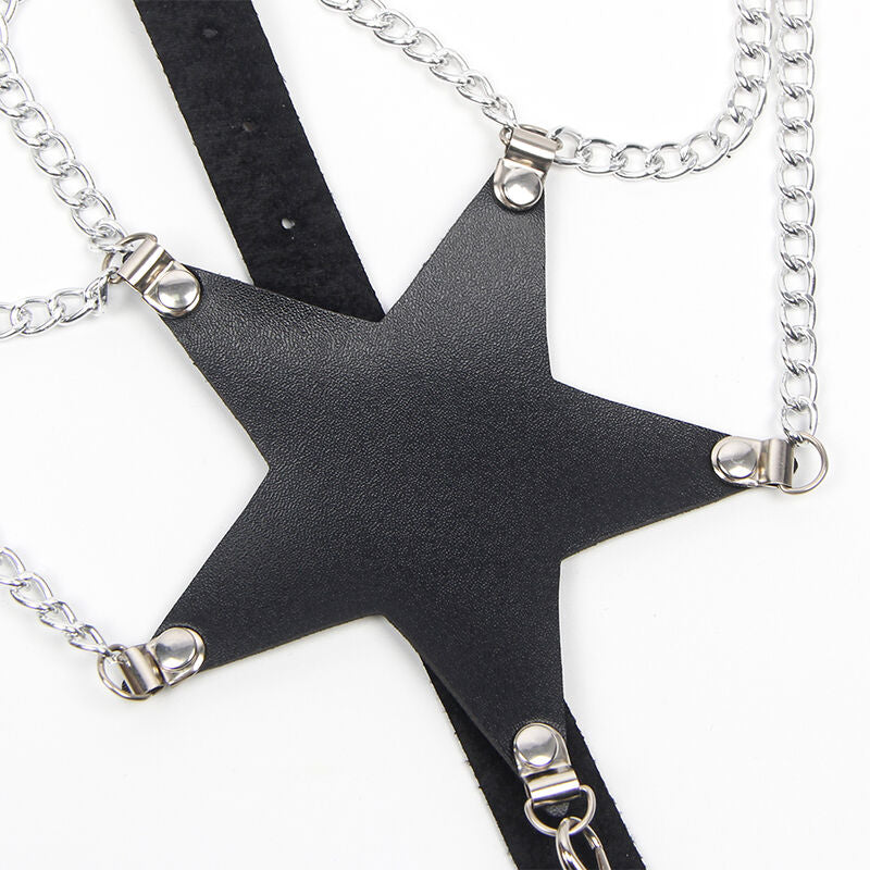 SUBBLIME - FULL BODY HARNESS WITH STAR CHAINDETAIL ONE SIZE SUBBLIME FETISH