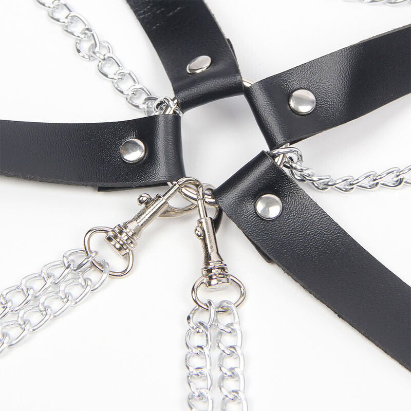 SUBBLIME - HARNESS BRA WITH CHAINDETAIL ONE SIZE SUBBLIME FETISH