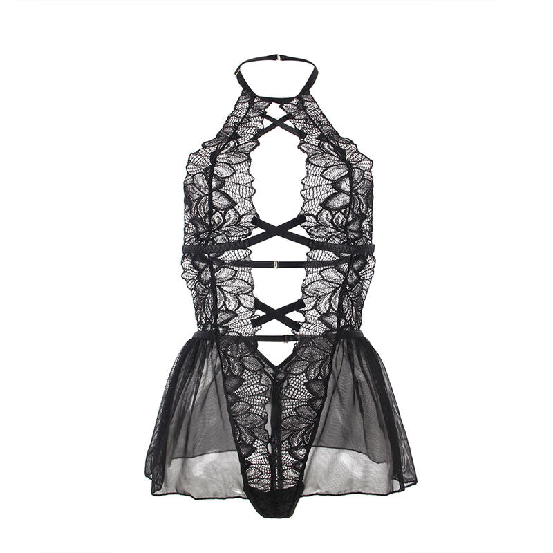 SUBBLIME - TEDDY HALTER NECK BARE BACK LACE BLACK L/XL SUBBLIME BODIES