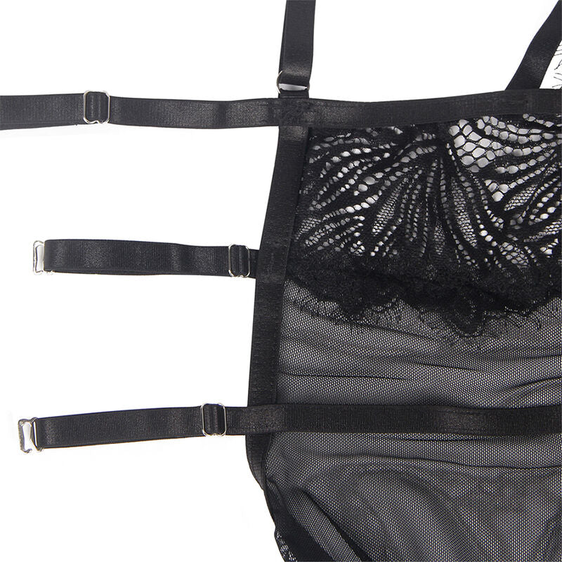 SUBBLIME - BABYDOLL WITH ADJUSTABLE LACE STRAPS BLACK L/XL SUBBLIME BABYDOLLS