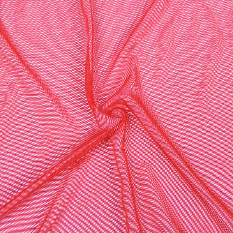 SUBBLIME - TRANSPARENT FABRIC ROBE WITH LACE DETAIL RED S/M SUBBLIME BABYDOLLS