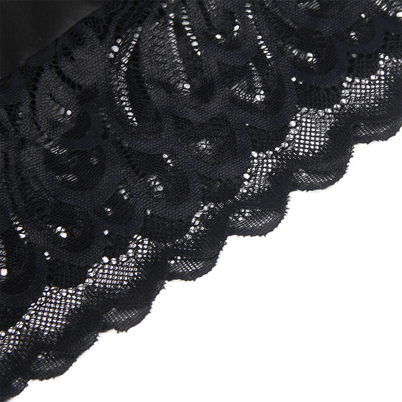 SUBBLIME - BABYDOLL WITH FLORAL PRINT CHEST BLACK S/M SUBBLIME BABYDOLLS