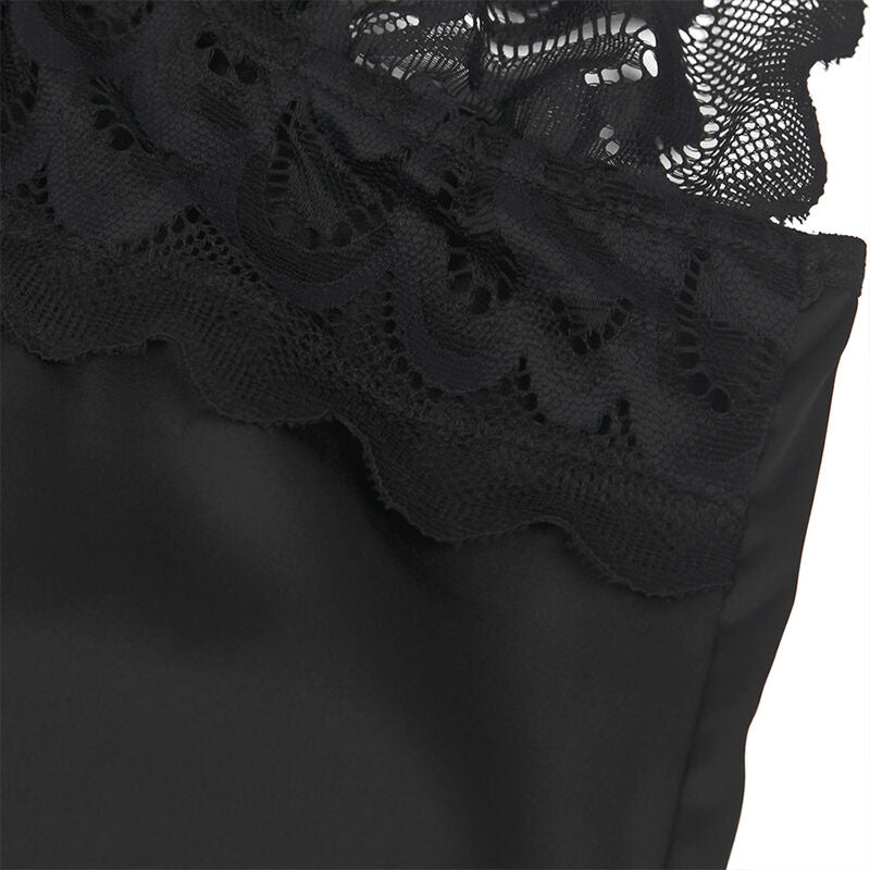 SUBBLIME - BABYDOLL WITH FLORAL PRINT CHEST BLACK S/M SUBBLIME BABYDOLLS