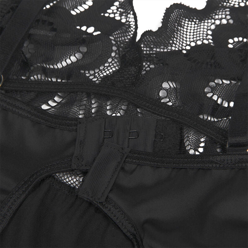 SUBBLIME - BABYDOLL WITH FLORAL PRINT CHEST BLACK L/XL SUBBLIME BABYDOLLS