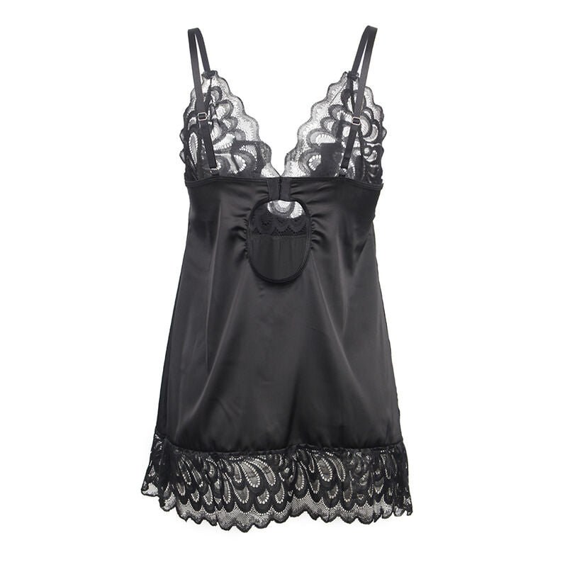SUBBLIME - BABYDOLL WITH FLORAL PRINT CHEST BLACK L/XL SUBBLIME BABYDOLLS