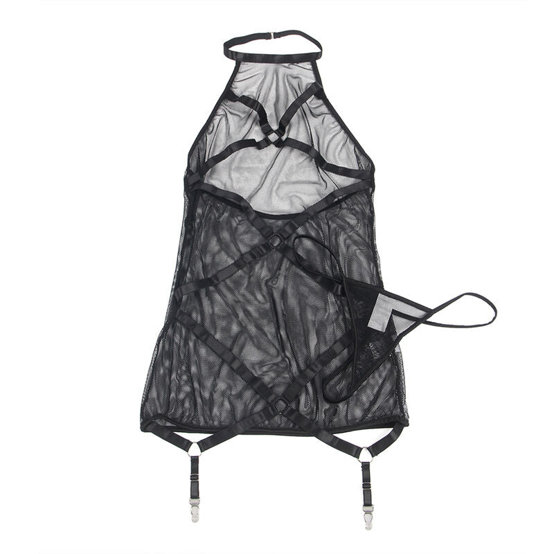 SUBLLIME - TRANSPARENT HALTER NECK DRESS BLACK L/XL SUBBLIME DRESSES