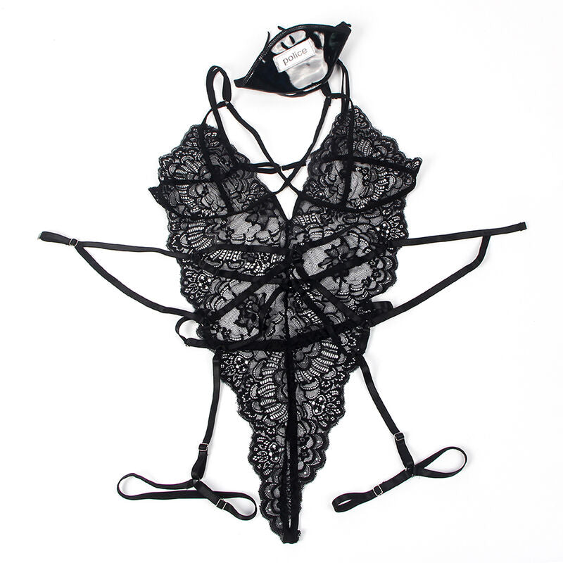 SUBBLIME - LACE BODY POLICE COSTUME BLACK S/M SUBBLIME COSTUMES