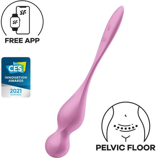 SATISFYER - BOLAS KEGEL VIBRATORIAS LOVE BIRDS ROSA