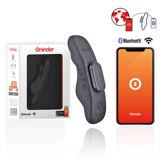ONINDER - MANILA PANTY VIBRATORE RICARICABILE 9 VELOCITÀ 9.6 CM X 2.6 CM - APP GRATUITA