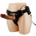 PRETTY LOVE - BRAGAS UNIVERSALES CON VIBRADOR MARION HARNESS 19 CM MARRÓN