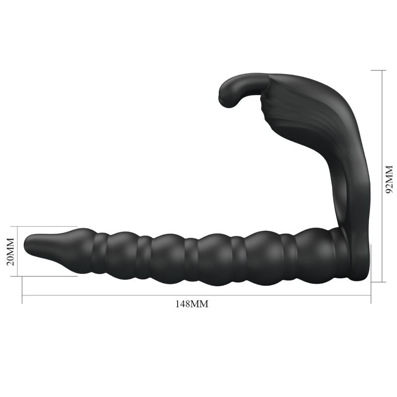 PRETTY LOVE - BLACKNEY PENIS RING WITH BLACK VIBRATOR PLUG PRETTY LOVE PARTY UP