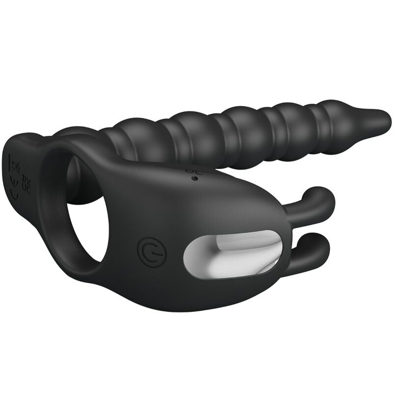 PRETTY LOVE - BLACKNEY PENIS RING WITH BLACK VIBRATOR PLUG PRETTY LOVE PARTY UP