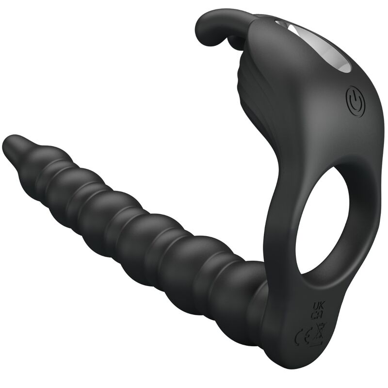 PRETTY LOVE - BLACKNEY PENIS RING WITH BLACK VIBRATOR PLUG PRETTY LOVE PARTY UP