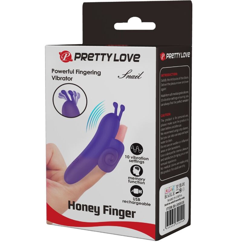 PRETTY LOVE - SNAIL POWERFUL PURPLE FINGER STIMULATOR PRETTY LOVE