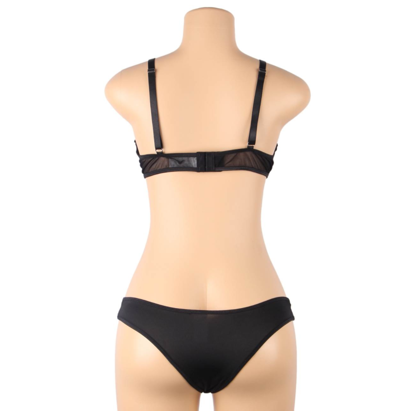 SUBBLIME - TWO PIECE SET OF TRANSPARENCY BRA AND S/M STRIPS SUBBLIME SETS