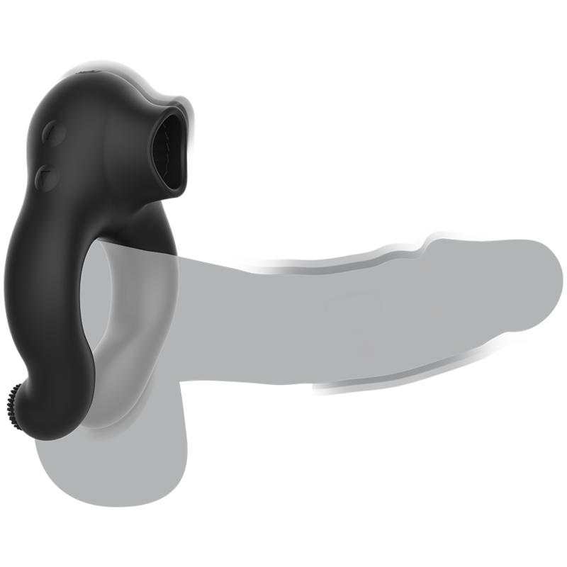 ARMONY - SILICONE VIBRATOR RING 3 MOTORS RECHARGEABLE BLACK - GOLD ARMONY FOR HIM