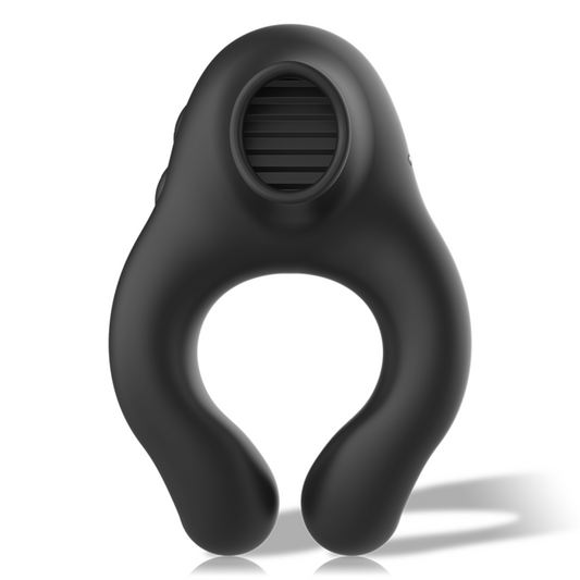 ARMONY - ANELLO VIBRANTE IN SILICONE 3 MOTORI RICARICABILE NERO - ORO