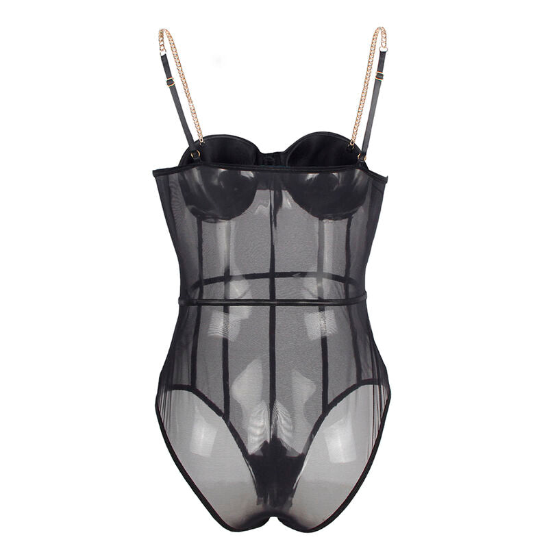 SUBBLIME - BLACK CHAIN SUSPENDERS BODYSUIT S/M SUBBLIME BODIES