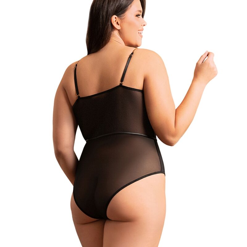 SUBBLIME - BLACK CHAIN SUSPENDERS BODYSUIT L/XL SUBBLIME BODIES