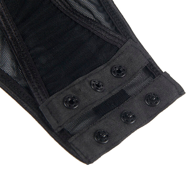 SUBBLIME - TEDDY WITH GARTER STRAP DETAIL CHEST BLACK S/M SUBBLIME BODIES