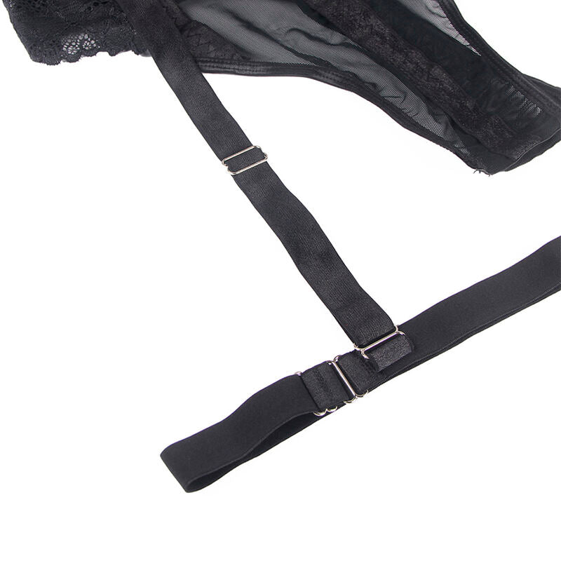 SUBBLIME - TEDDY WITH GARTER STRAP DETAIL CHEST BLACK L/XL SUBBLIME BODIES