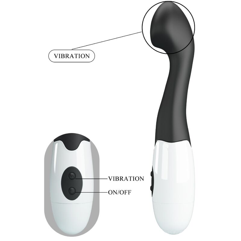 PRETTY LOVE - CHARLES G-SPOT VIBRATOR 30 MODES BLACK PRETTY LOVE FLIRTATION