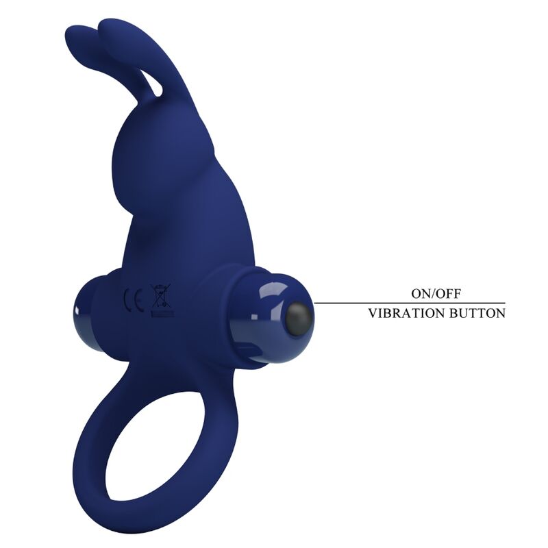 PRETTY LOVE - JIRO RABBIT RING WITH VIBRATION BLUE PRETTY LOVE MALE