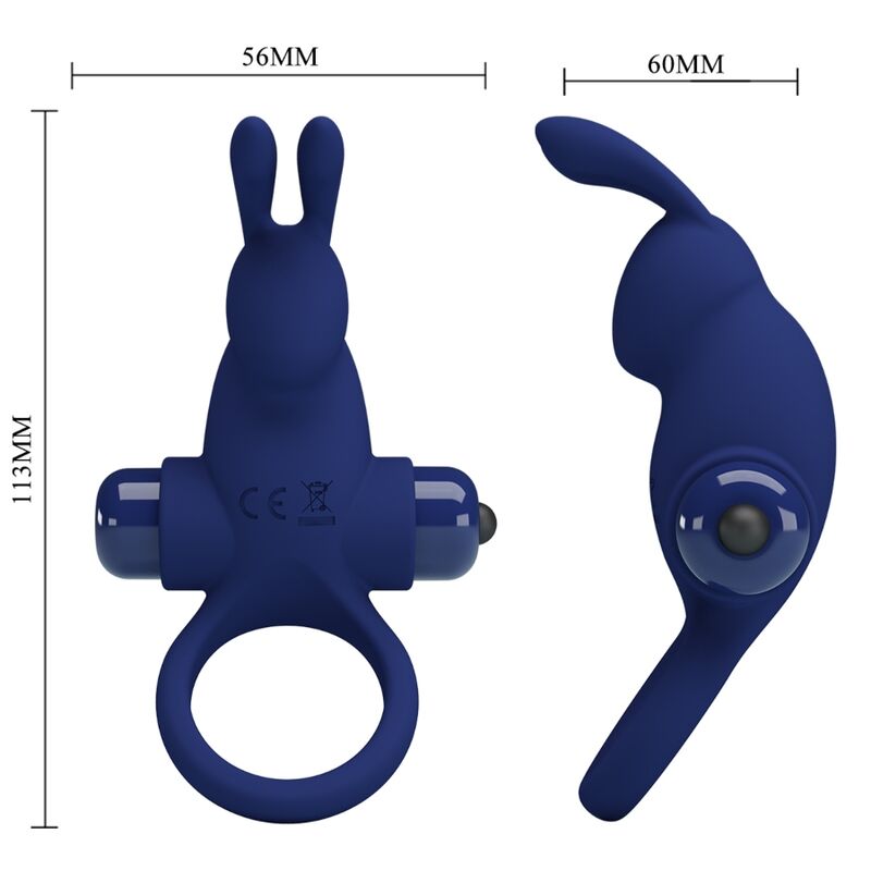 PRETTY LOVE - JIRO RABBIT RING WITH VIBRATION BLUE PRETTY LOVE MALE