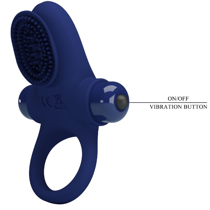 PRETTY LOVE - PALLE RING WITH VIBRATION BLUE PRETTY LOVE MALE