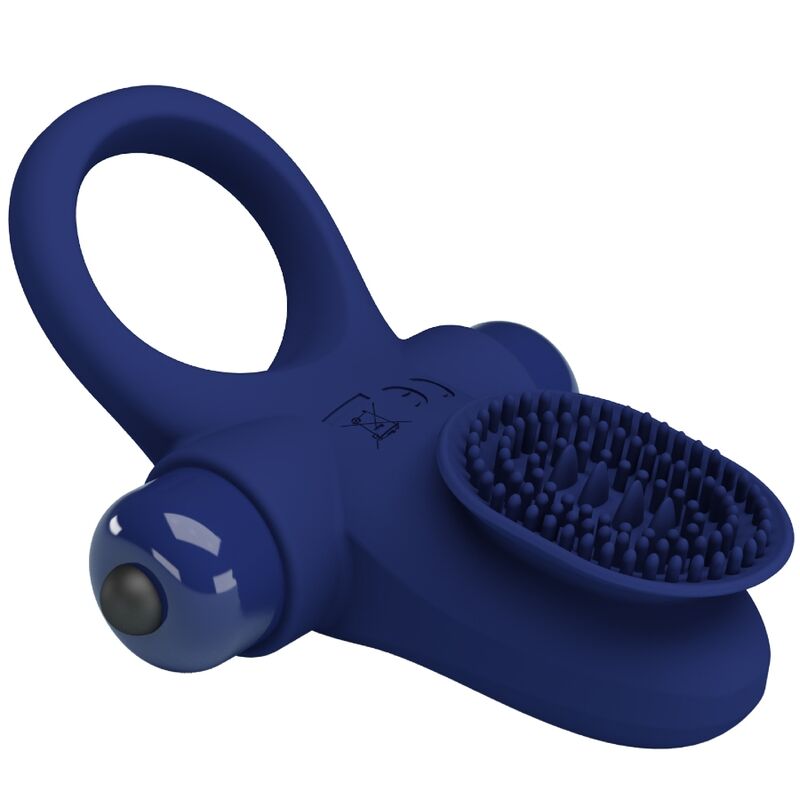 PRETTY LOVE - PALLE RING WITH VIBRATION BLUE PRETTY LOVE MALE