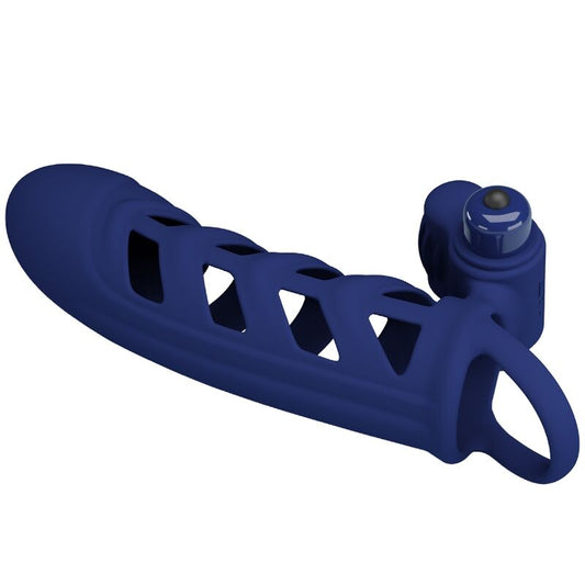 PRETTY LOVE - ANELLO VIBRANTE ALTAF CON GUAINA IN SILICONE BLU