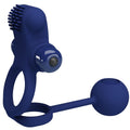 PRETTY LOVE - ANILLO VIBRADOR DOBLE REMINGTON CON PLUG AZUL