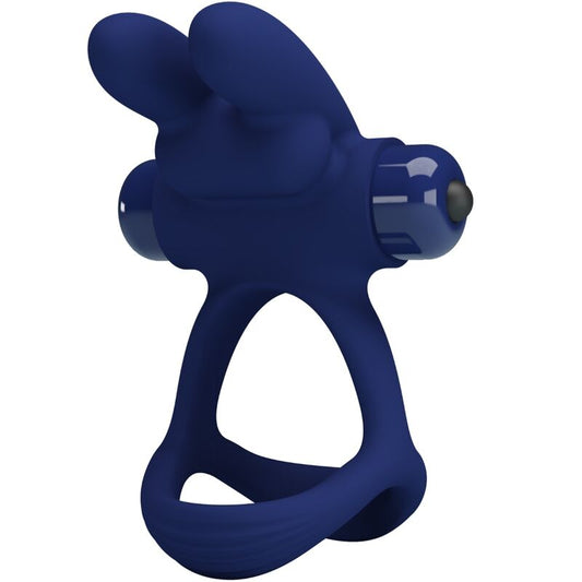PRETTY LOVE - ANELLO VIBRANTE DOPPIO CON CONIGLIETTO FRANCISCO BLU