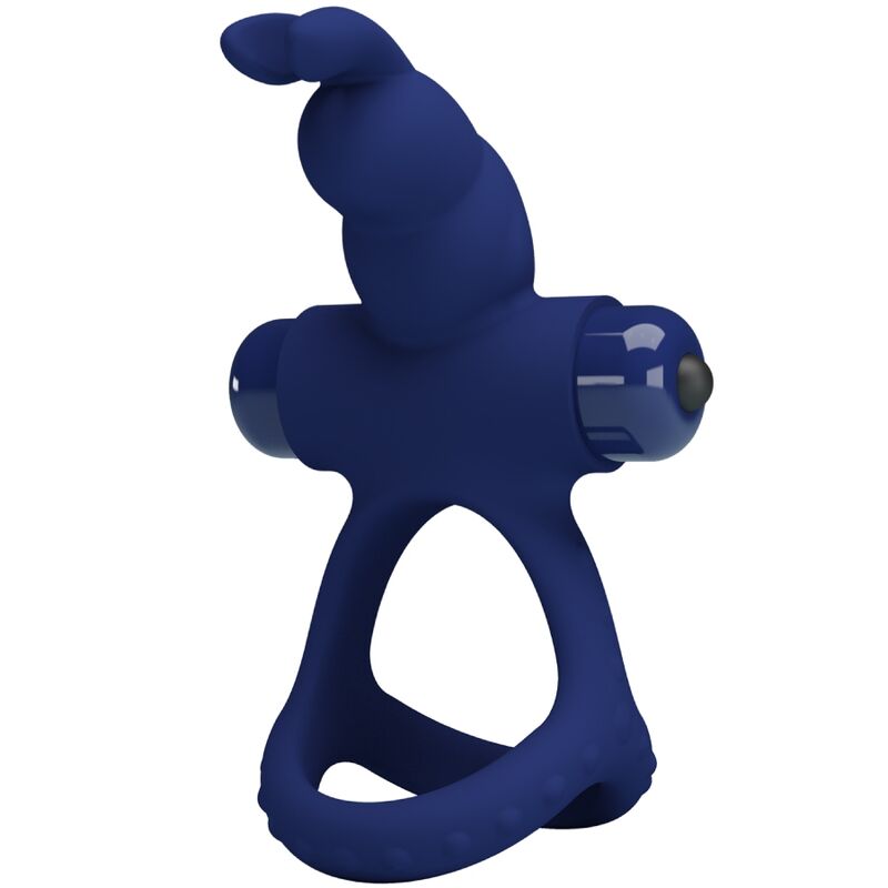 PRETTY LOVE - LUCHITO DOUBLE VIBRATING RING RABBIT BLUE PRETTY LOVE MALE