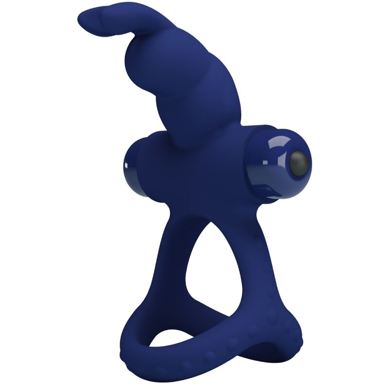 PRETTY LOVE - LUCHITO DOUBLE VIBRATING RING RABBIT BLUE PRETTY LOVE MALE