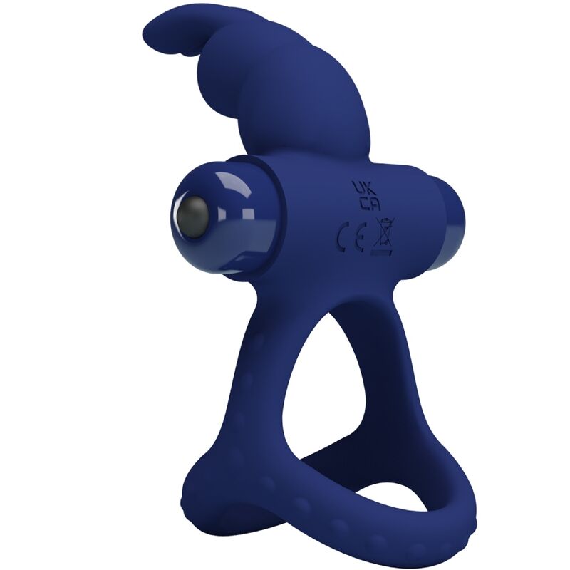 PRETTY LOVE - LUCHITO DOUBLE VIBRATING RING RABBIT BLUE PRETTY LOVE MALE