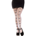 LEG AVENUE - MEDIAS CON ABERTURAS DE CORAZONES Y LAZOS BLANCAS