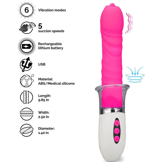 ARMONY - VIBRADOR CON EMPUJE Y LENGUA LIBRES