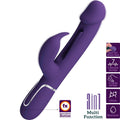 PRETTY LOVE - VIBRADOR MULTIFUNCIÓN 3 EN 1 KAMPAS RABBIT CON LENGUA VIOLETA