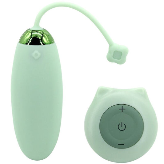 ARMONY - VIBRADOR HUEVO KITTY FUN CONTROL REMOTO 10 VIBRACIONES VERDE