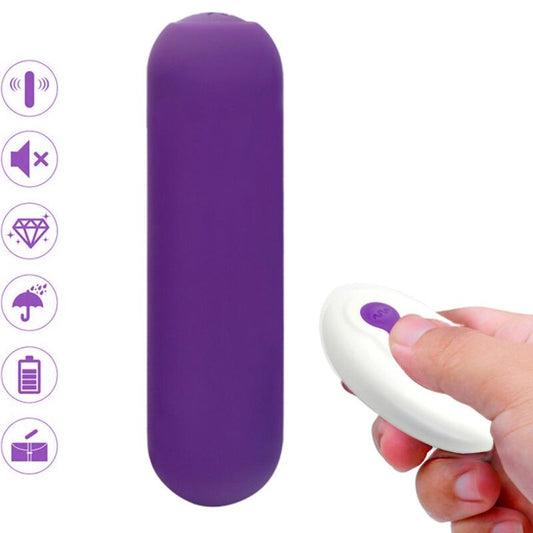 ARMONY - VIBRATORE BULLET SPLASH JOIE SILICONE TELECOMANDO 10 VIBRAZIONI 75 X 19 CM VIOLA