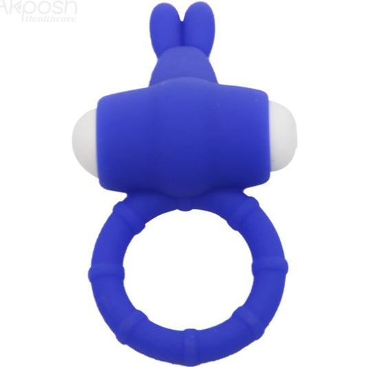 ARMONY - ANELLO VIBRANTE CONIGLIETTO IN SILICONE BLU