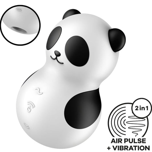 SATISFYER - POCKET PANDA ESTIMULADOR Y VIBRADOR BLANCO Y NEGRO